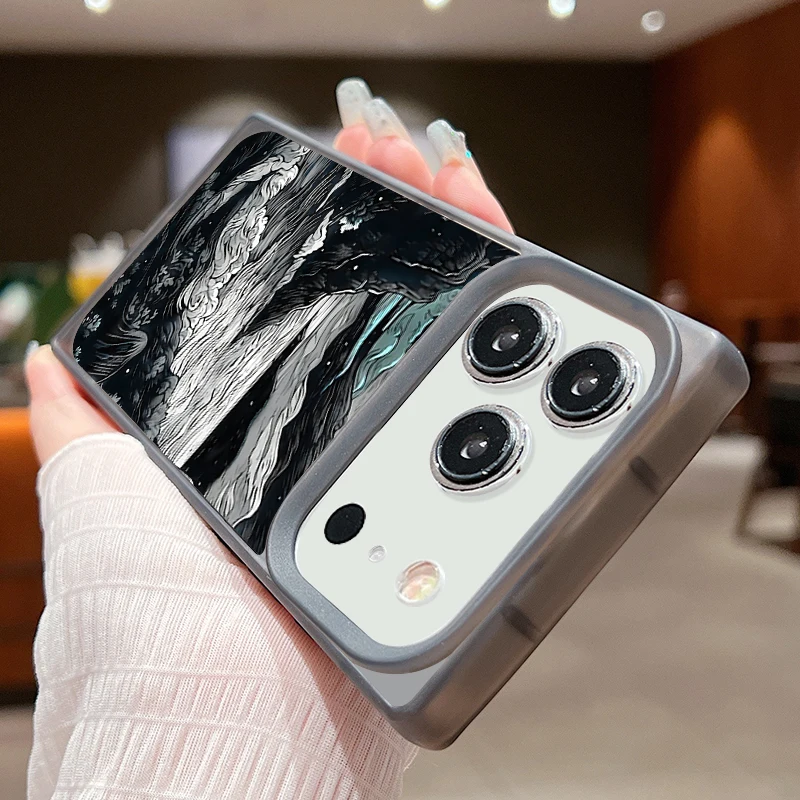 Мягкий чехол для телефона из ТПУ с пейзажной живописью для iPhone Air 17 16 15 14 Pro Max 13 12 17 Pro 11 16 15 Plus, противоударный силиконовый чехол