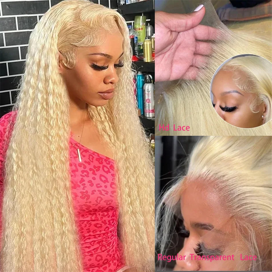 HD 613 Blonde Curly Wigs Lace Frontal Wig Human Hair 200% Density 13x6 Human Hair Lace Frontal Wig for Women Wigs Human Hair