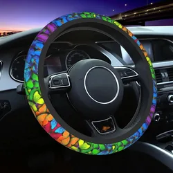 Butterflies Steering Wheel Cover for Women Men Auto Car Wrap Universal Neoprene Non-Slip Protector Accessories 15 Inch