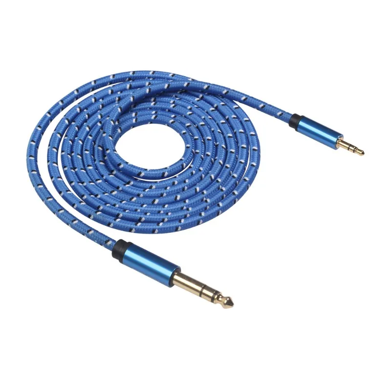 

1/2/3M 3.5 Circular To 6.5 Male Mobile Phone Power Amplifier Audio Mixer Speaker Electric Guitar Electric Piano Audio Cable