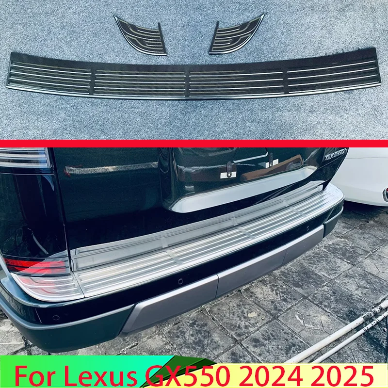 For Lexus GX550 2024 2025 Stainless steel rear bumper protection window sill outside trunks decorative plate pedal