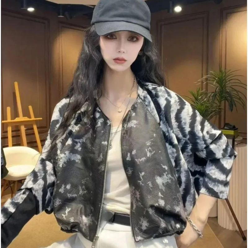 La nuova giacca corta ed elegante in vera pelle di pecora Twilight Zebra Spring Haining primaverile e autunnale è alla moda
