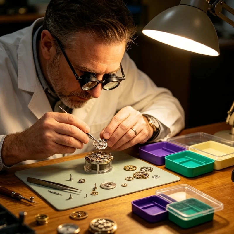 Square Watch Parts Storage Case with 5 Layers for Tiny Parts Separation high quality