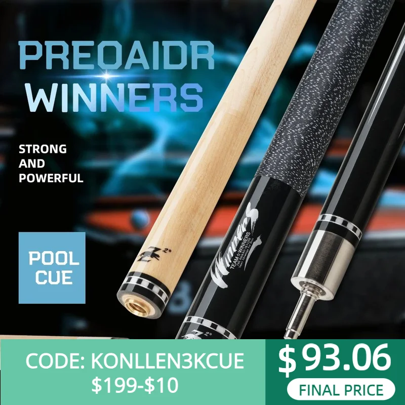 NEW PREOAIDR Cue 3142 Winners Series Billiards 10.5/11.5/12.5mm Tip Maple Shaft Quick Joint Play Cue Stick Technology Kit