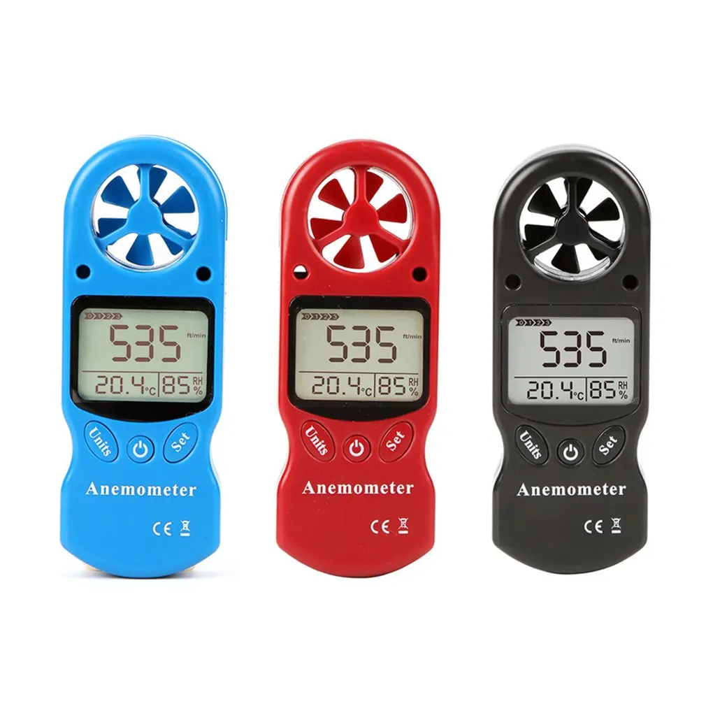 TL-300 mini anemômetro multiuso digital anemômetro lcd velocidade do vento temperatura medidor de umidade com higrômetro termômetro