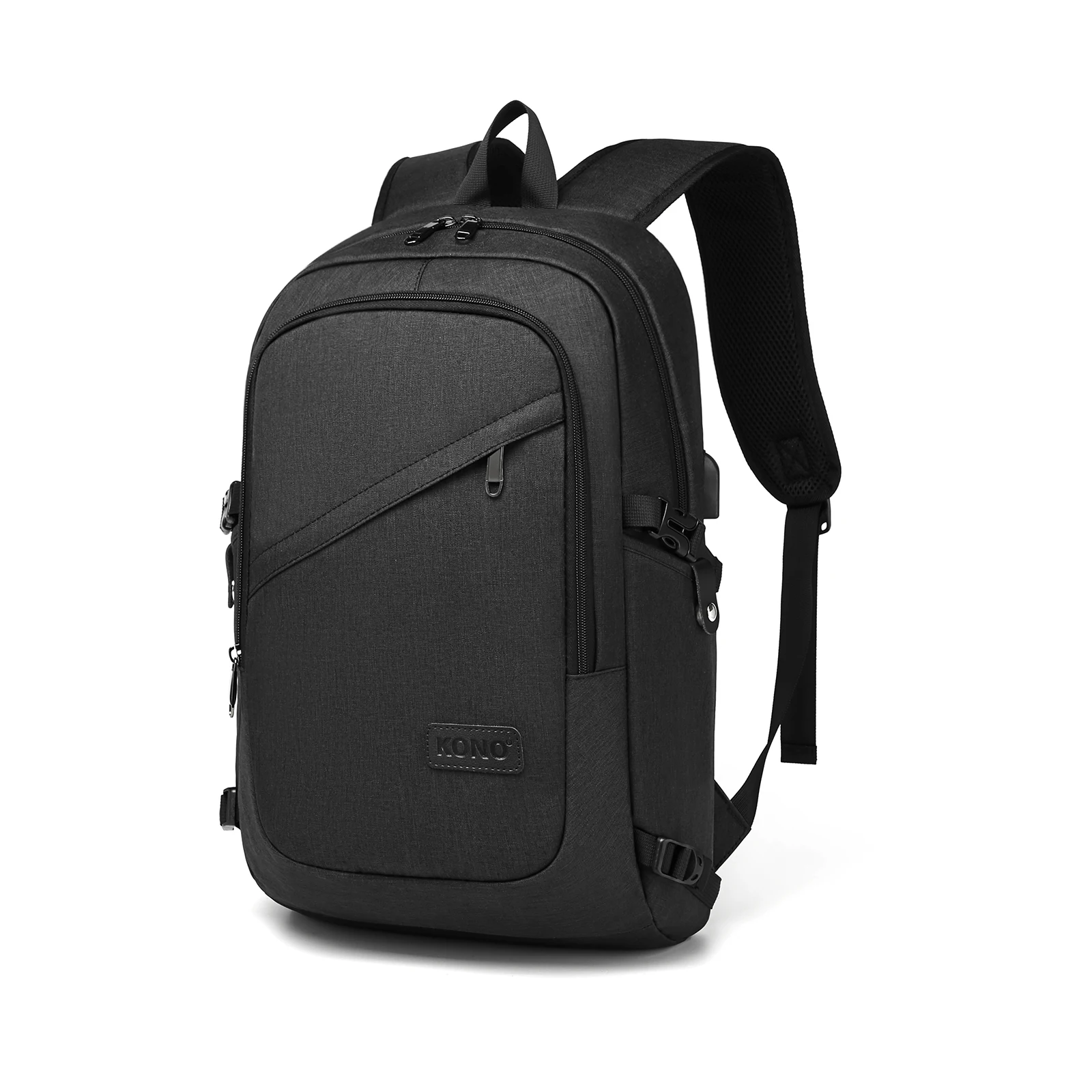 Kono anti-theft laptop backpack for travel business work and computer safety design for laptop up to 15.6 inches