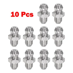 Aço inoxidável Direto Montagem de graxa hidráulica, Kit Rosca, bico de graxa, Machine Tool Supplies, 14mm Altura, M6 X 1mm, 201, 10/5Pcs, hydraulic keinso, pecas maquina jato de pressao,