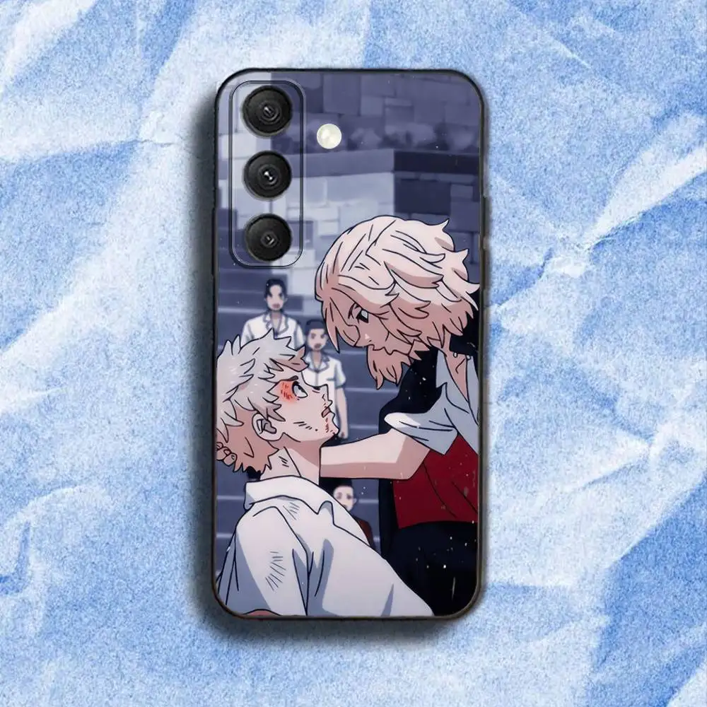 Coque de téléphone Tokyo r-revengers, étui souple noir pour Samsung S 25,24,23,22,30,21,10,9,Ultra,Plus,Lite,FE,4,5G