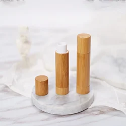 화장품 5g Bamboo Empty Lip Gross Container Lipstick Tube DIY Container Tubes Natural Bamboo Makeup Products Beauty Lip Tint