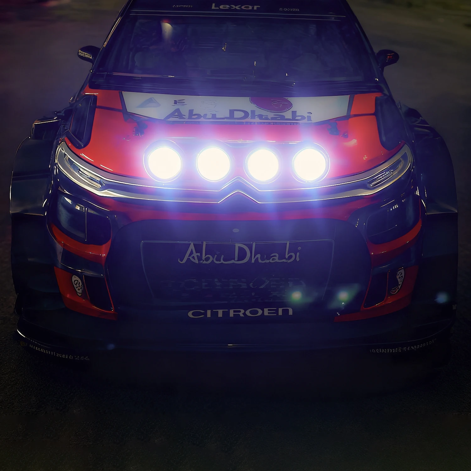 MJX 7303 Simulation Front Spotlight Hood Light for 1/7 Hyper Go MJXRC 7303 C3 Off-road High Speed RC Cars Truck Accessories