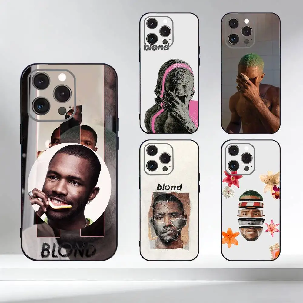 

Singer F-Frank Ocean B-Blond Phone Case For iPhone 17,16,15,14,13,12,11 Plus,Pro Max,XS,Soft Silicone Black Cover