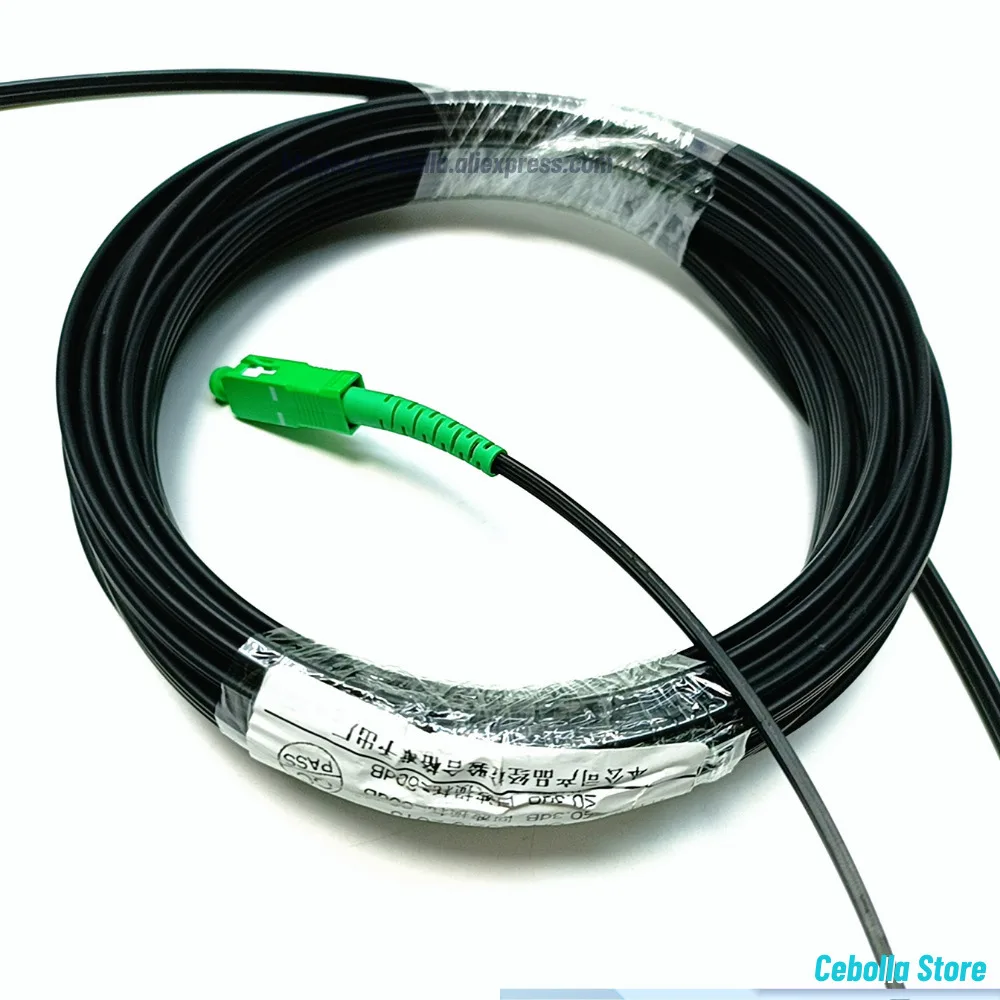 Glasvezeldraad Naar APC SC Optische Single-Mode 1-Core Outdoor Verlengkabel Simplex Patchkabel 10M/20M/30M/40M/50M