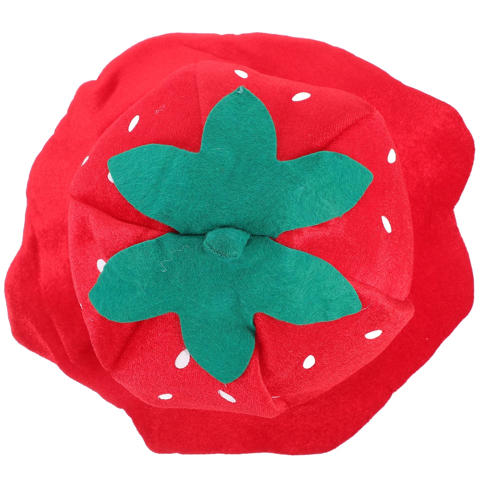 

Halloween Strawberry Hat Cosplay Party Decor Soft Comfortable Material Accessory Photo Prop Strawberry Hat