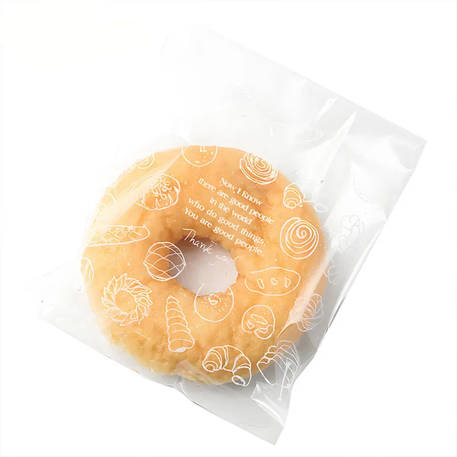 50PCS Food-Grade Clear Self-Sealing Bread Bags, Resealable Plastic Bakery Packaging for Pastries, Cookies & Bread Storage - Image 4