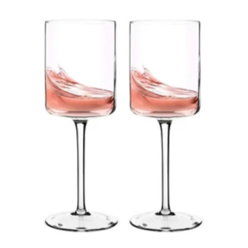 Fine Art 400-450Ml Straight Goblet Red Wine Cup Sparkling Wine Glass Cup Fashion Popular Family Bar Holiday Drinkware Gift