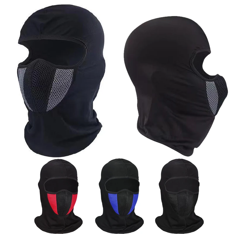 2pcs Motorcycle Riding Mask Sunscreen Mask Outdoor Sports Cycling Headgear Breathable Full Face Mask Balaclava Motorcycle