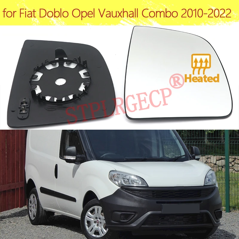 Car Left or Right Hand Side Door Wing Reaview Mirror Glass Heated Replacement for Fiat Doblo Opel Vauxhall Combo D 2010-2022