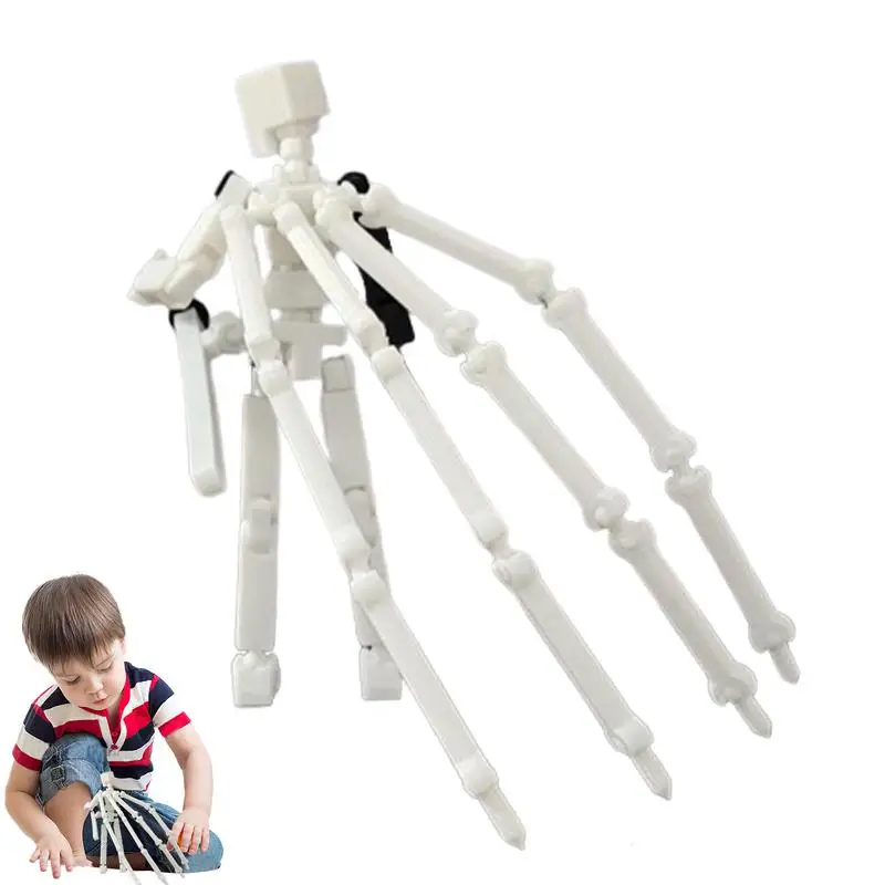 Parent-children Game Educational Toy Multiple Joints 3D Movable Figurine Robot Toy Standing Freely Pose Robot Desktop Decor