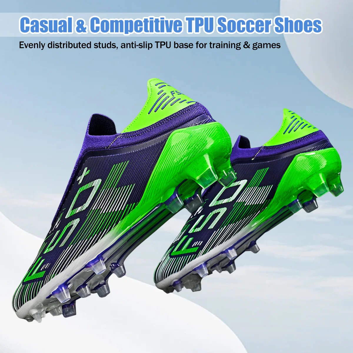 Adult AG FG Football Cleats Breathable PU High Traction Stud Design For Men Outdoor Pitch Football Match Workout Activities - view 6