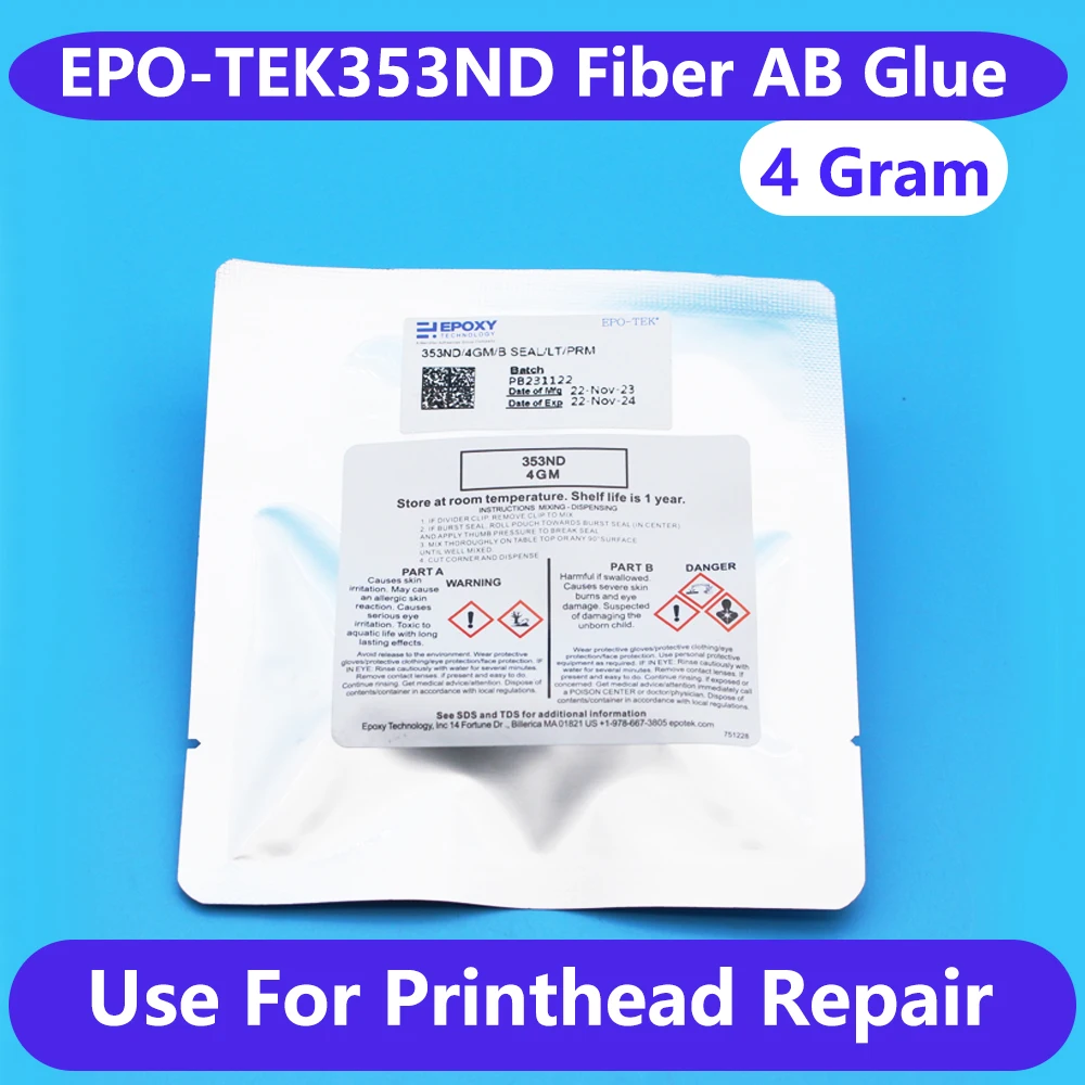 Printhead Repair Refurbish Glue EPO-TEK353ND Fiber Optic Curing Two Component Quick Dry AB Glue Epoxy Resin Glue