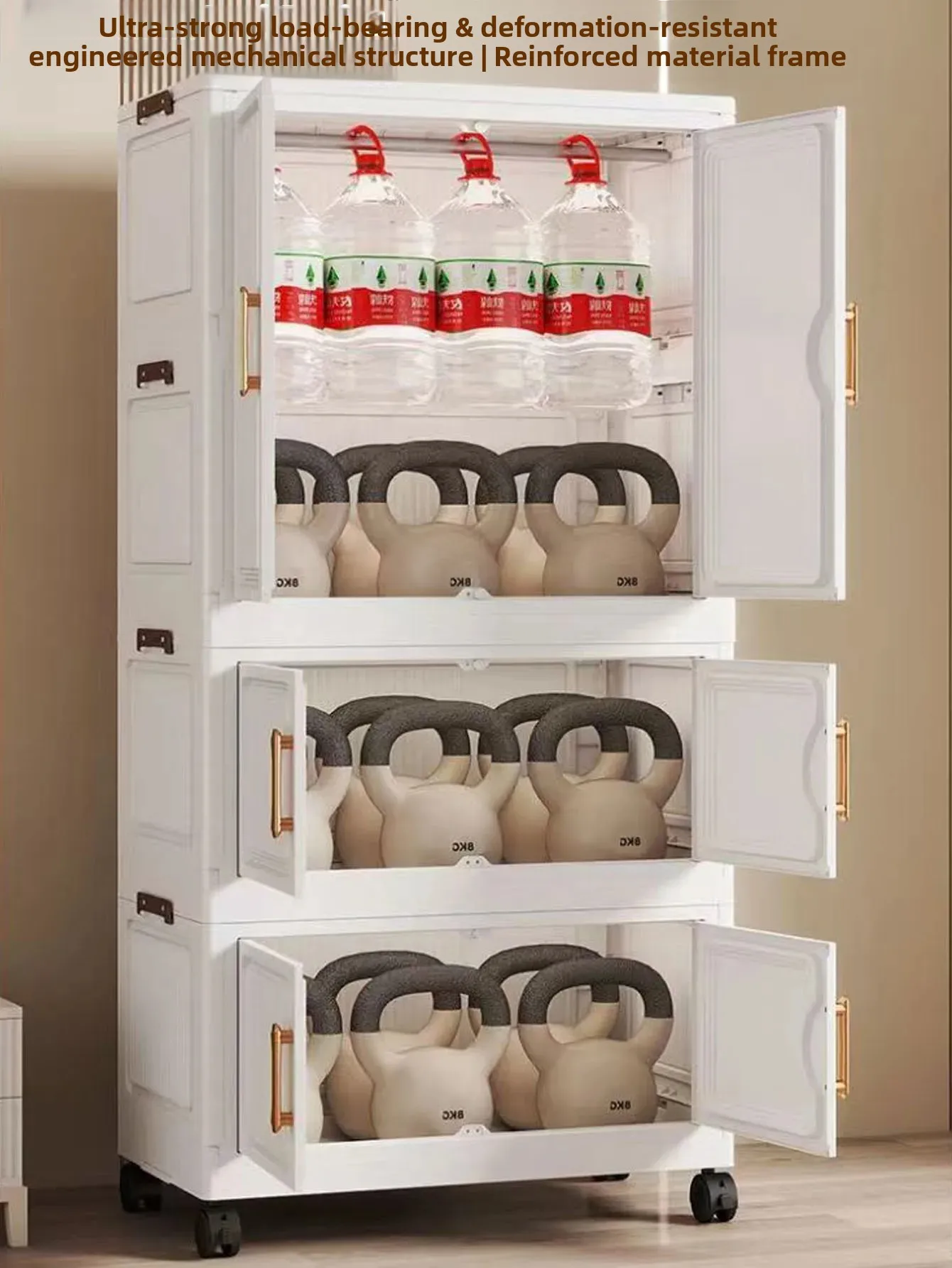 أرفف قابلة للتعديل، خزانة تخزين قابلة للطي للمطبخ والحمام وغرفة النوم وغرفة المعيشة، منظم متعدد المشاهد مع رف قابل للتعديل