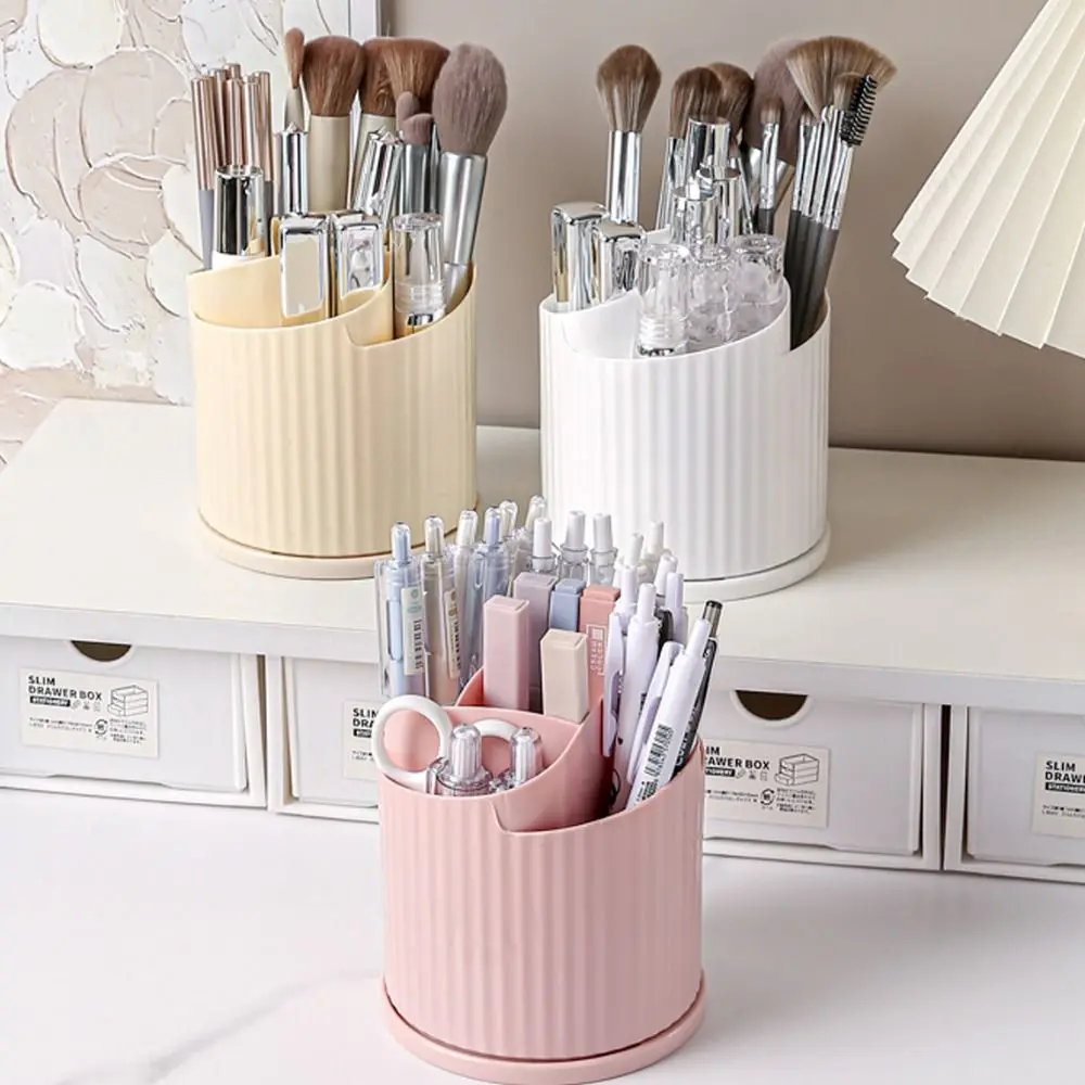 

Multi-function Makeup Brush Box 360 Rotating Practical Student Pen Holder Plastic Large Capacity Pencil Storage Box Bathroom