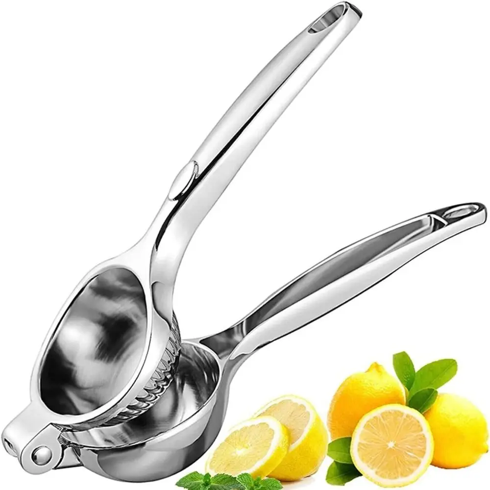 Exprimidores de limón, prensa Manual de acero inoxidable, Extractor de frutas cítricas y lima, herramientas de cocina, 1 Uds.