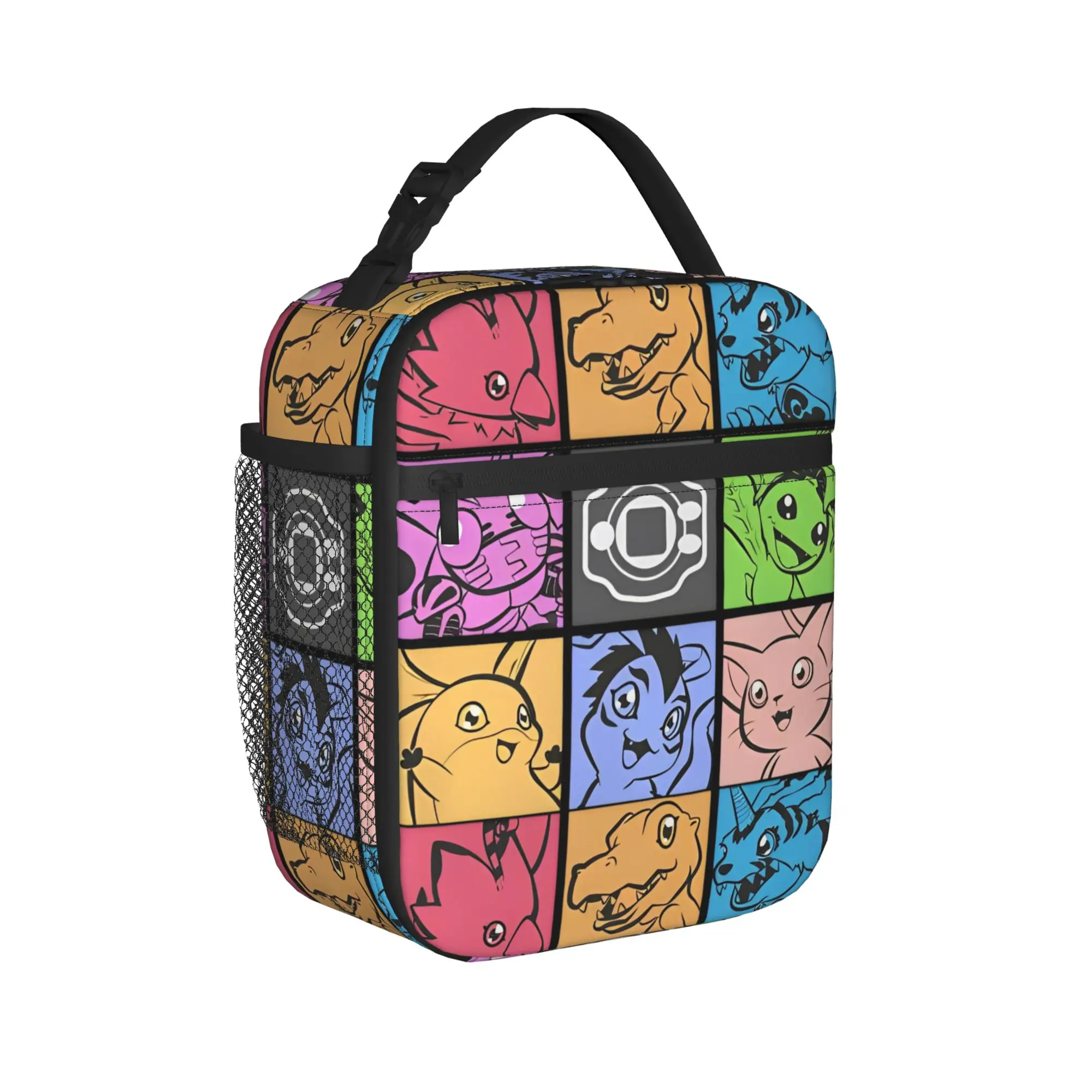 Digimon Monster Novelty Insulated Lunch Bags Digital Monsters Anime Lunch Container Cooler Bag Lunch Box Tote Food Storage Bags