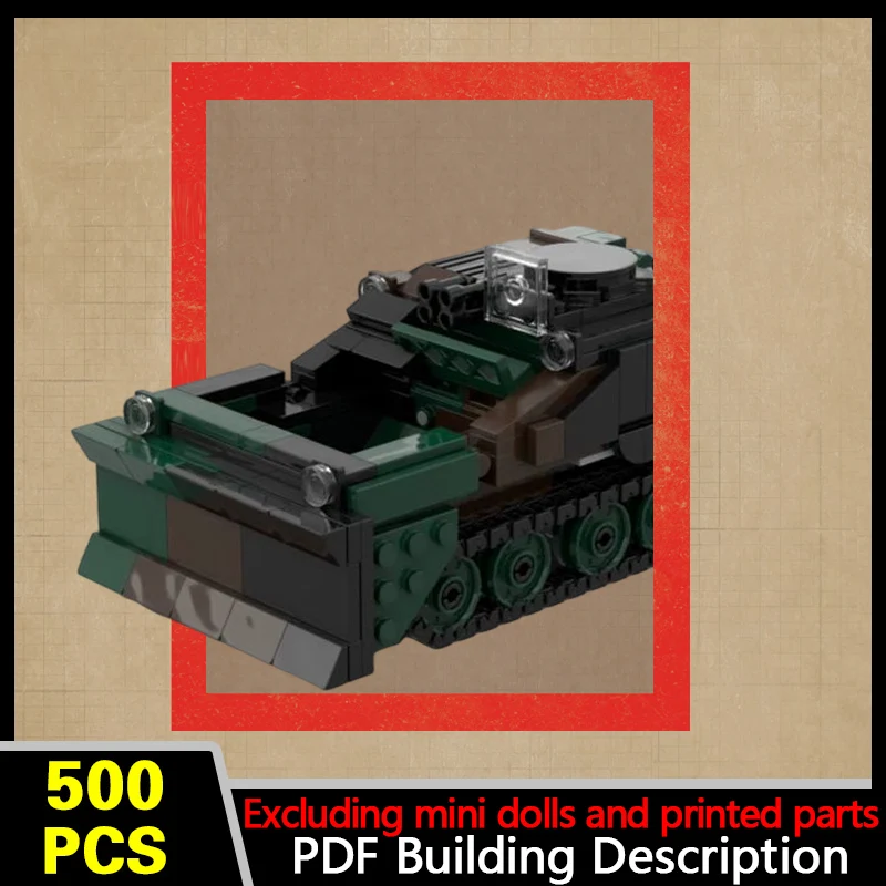 M9 Armoured Fighting Vehicle Model MOC Building Bricks War Equipment Modular Technology Gifts Holiday Assemble Children Toy Suit