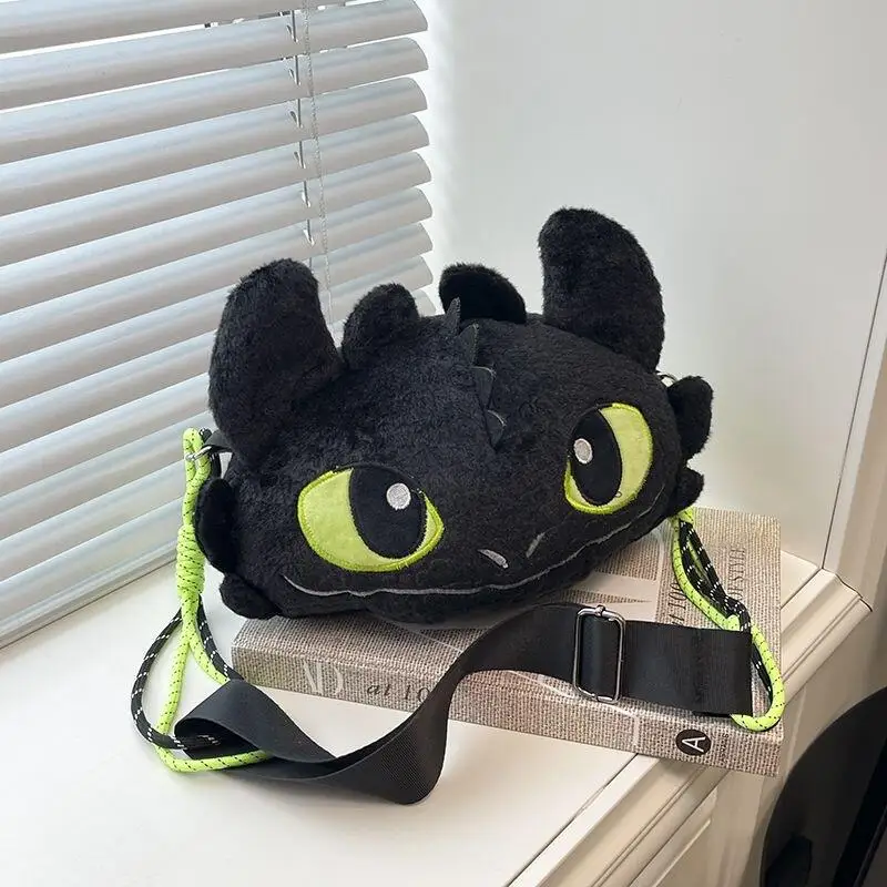 

Anime Cartoon How To Train Your Dragon Toothless Shoulder Bag Cute Plush Crossbody Bag Fashion Student Large Capacity Backpack