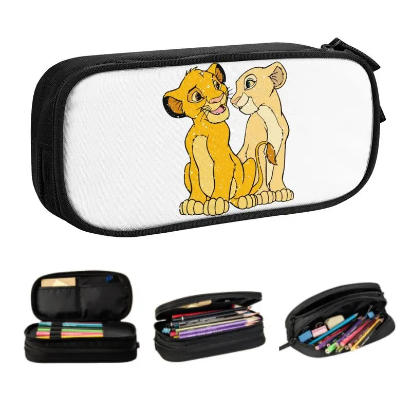 Custom Baby Nala Simba The Lion King astucci coreani astucci per matite di grandi dimensioni Hakuna Matata astuccio per studenti cancelleria