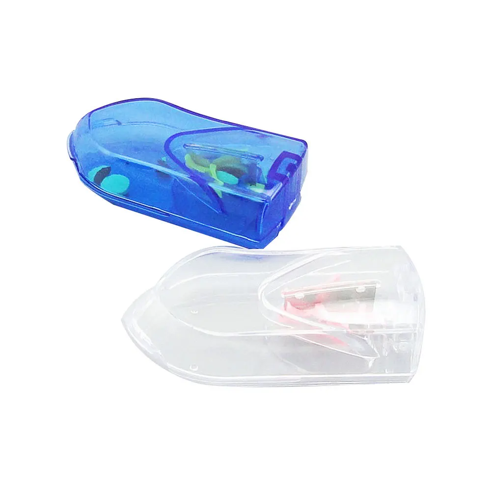 

2 pcs Pill Splitter For Small Oval Tablets Portable Pocket Size Case Included Tablet Cutter Tool Health Care Organizer