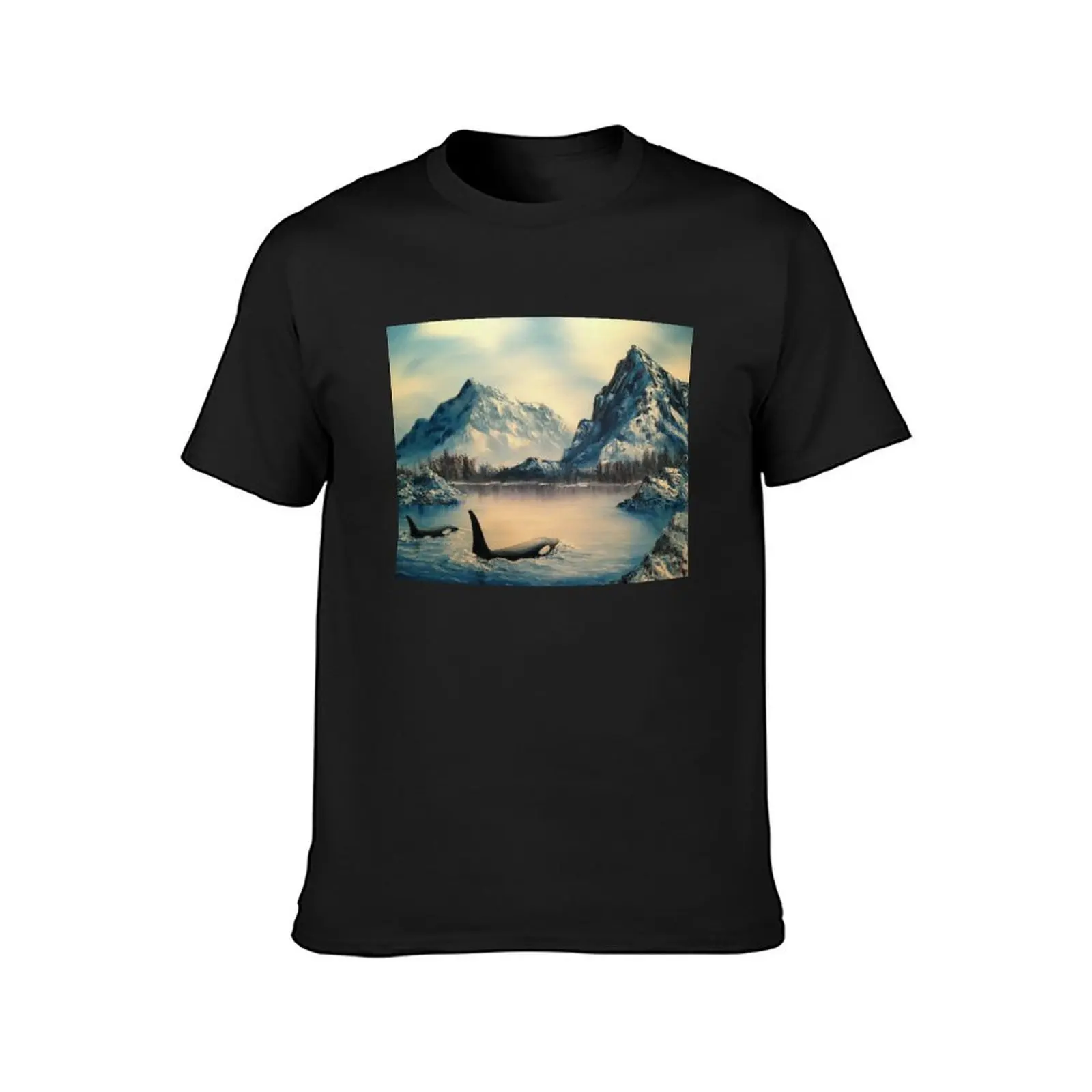 Mountain Orcas T-Shirt cute clothes summer top customs korean fashion mens clothing