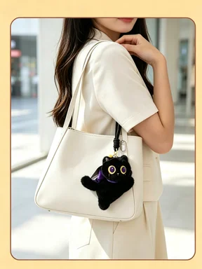 Keychain Soft Cute Bunny Bag Charm Cartoon Animal Pendant for Girls Kids Backpack Purse Decorative Gift
