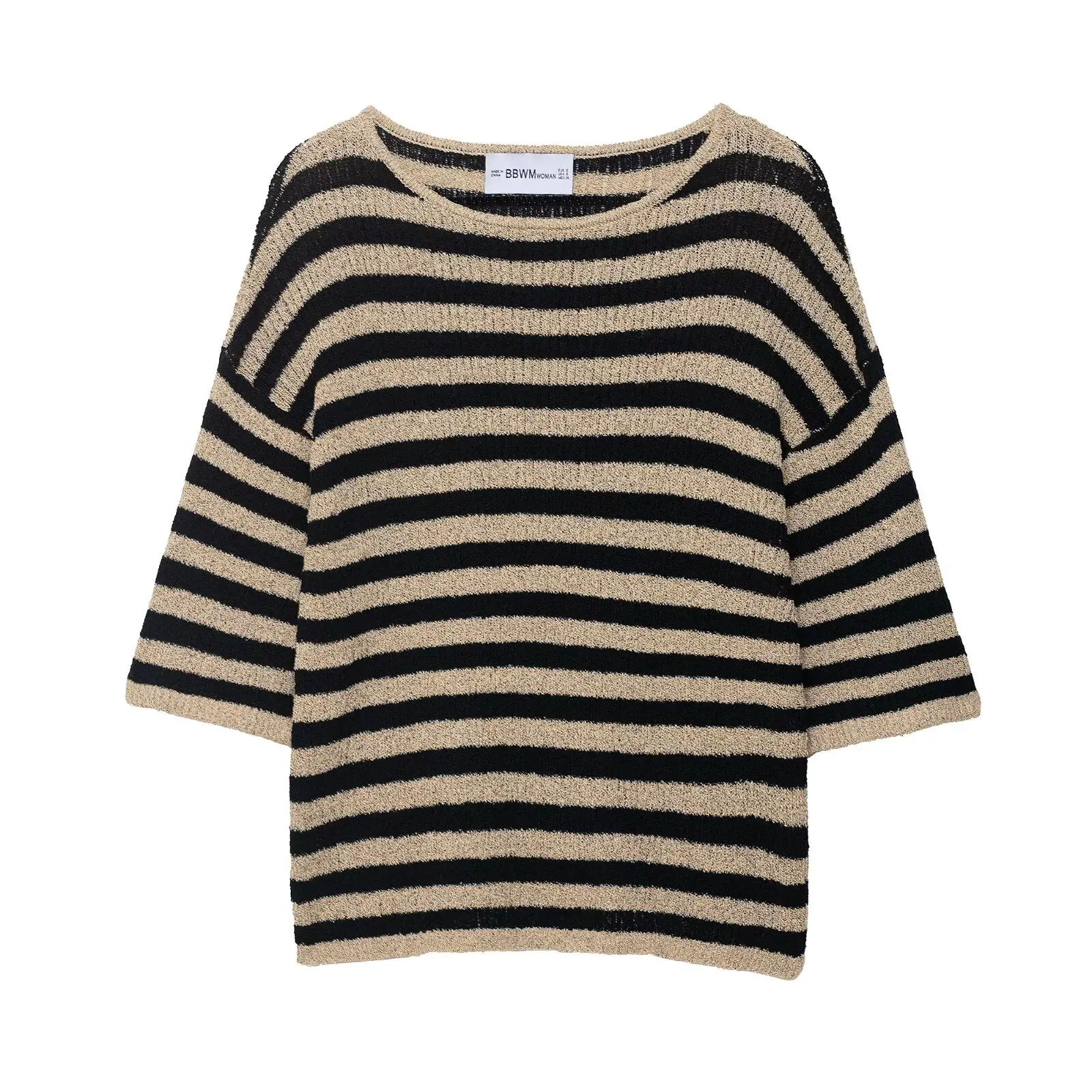 

Женский вязаный пуловер, Новое поступление 2025, женский модный вязаный топ многослойного кроя