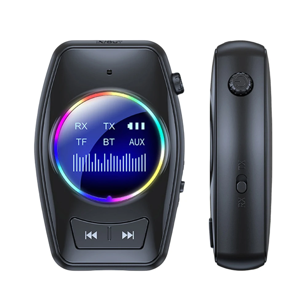 Ricevitore trasmettitore audio compatibile Bluetooth 2 in 1 Display schermo HD Adattatore trasmettitore audio per cuffie/altoparlante/auto