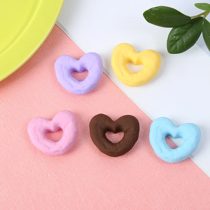 5Pcs Love Heart Sweet Sweet Circle Resin DIY Shoes Hat Icebox Barrette Mobile Phone Case Scrapbook Flat Back Patch