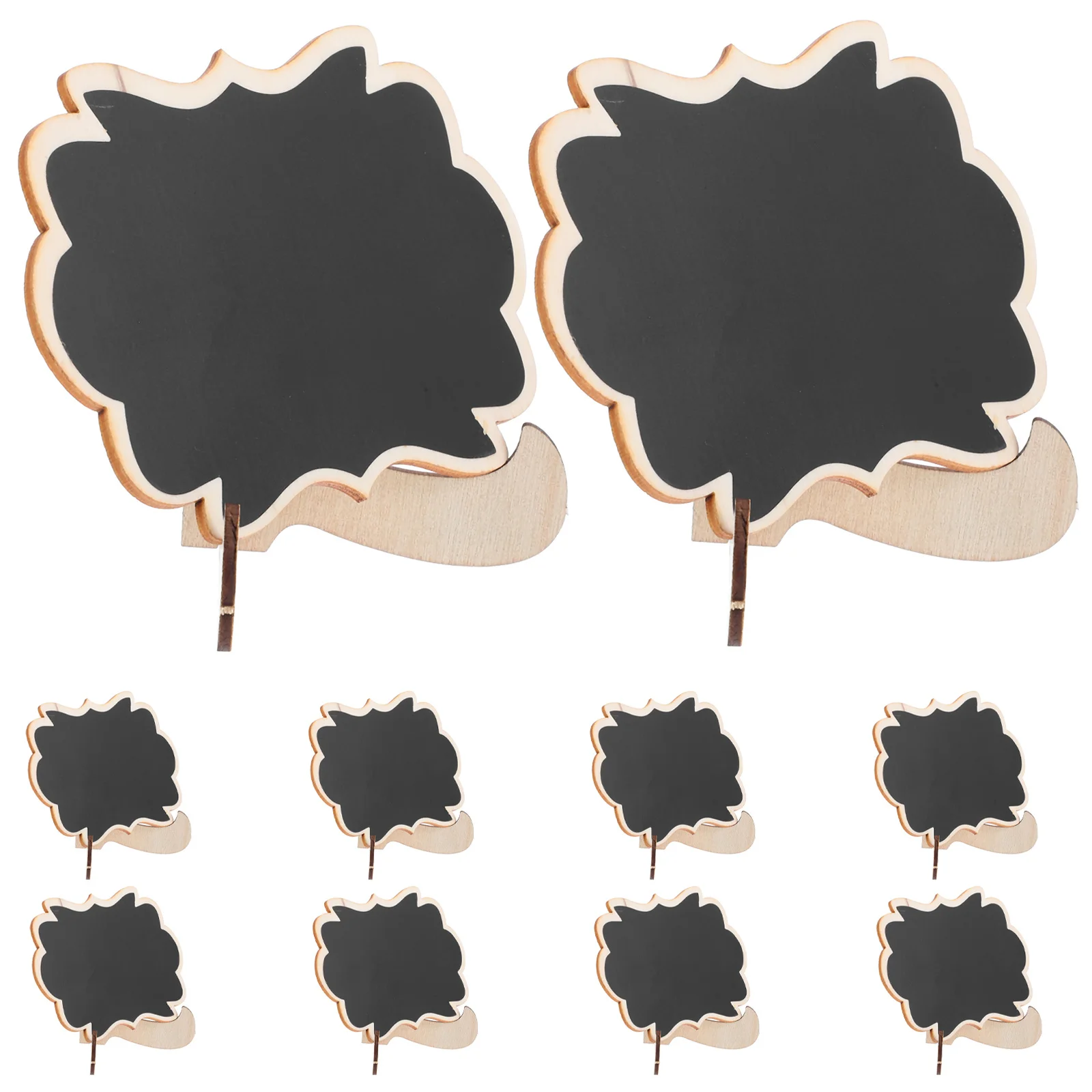 10 قطعة علامات السبورة الصغيرة السبورات الصغيرة حامل خشبي تسميات الطعام بوفيه حفلات الزفاف أرقام الجدول بطاقات الغذاء