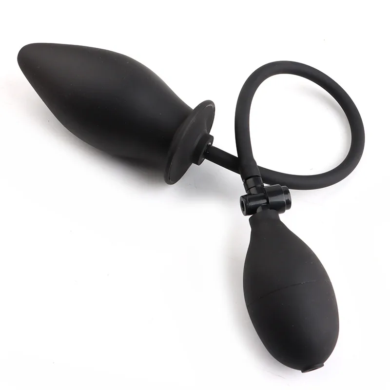 Aufblasbarer Analplug, erweiterbarer Buttplug, Silikon-Massagegerät, Sexspielzeug für Frauen und Männer, aufblasbarer Analplug, Hinterhof-Analdildo