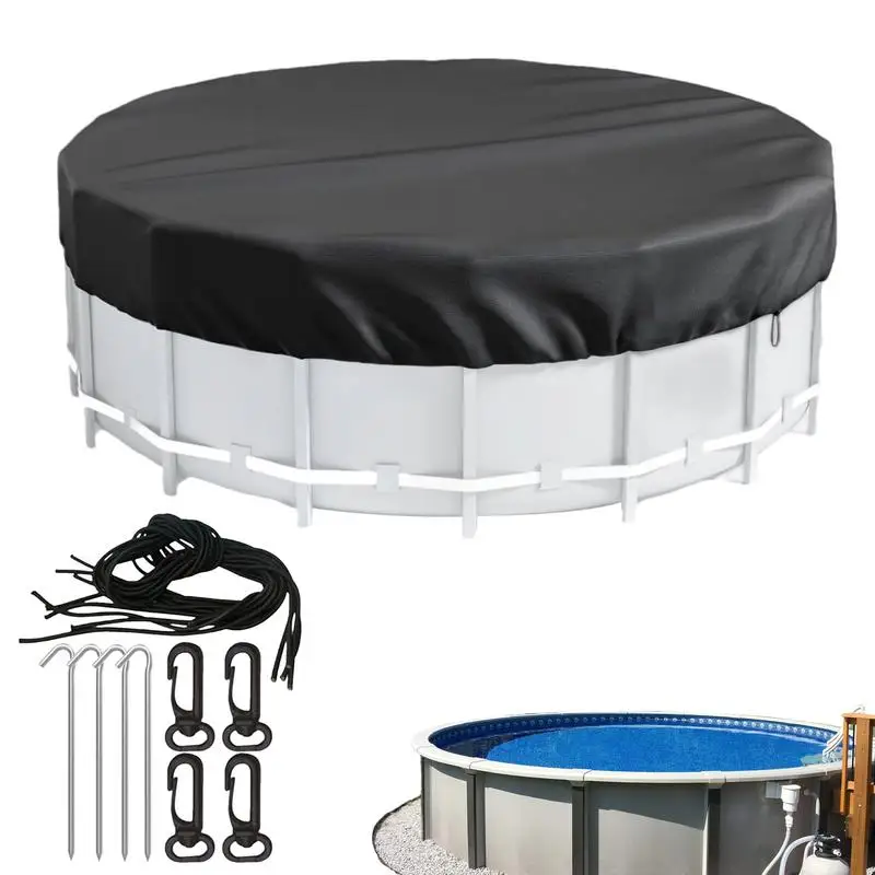 Round Pool Cover Inground Solar Covers For Above Ground Pools Heavy Duty Tear-Resistant Summer Pool Protector Accessories