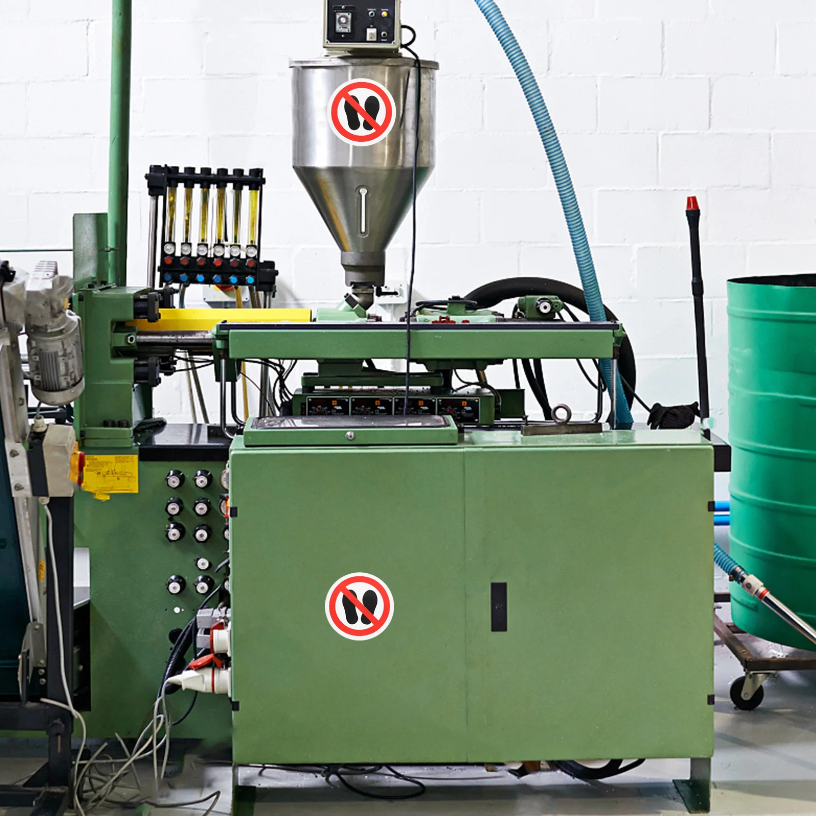 10 قطعة ملصقات لا خطوة ملصقات السلامة الشارات علامات تحذير لاصقة للوقاية من مخاطر مكان العمل دائم لا علامة خطوة