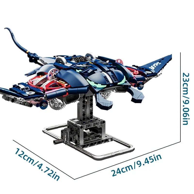 Technologie, machines, Manta-stralen, zeedieren, lichtgewicht bouwstenen, modelmontage, speelgoed, cadeaus voor jongens en kinderen