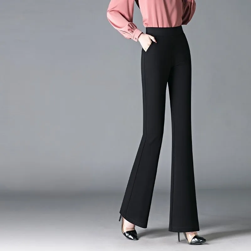 

Черные женские брюки Bootcut Ins Ulzzang Seoulish Kpop в корейском стиле в японском стиле Harajuku Amekaji, модная мода, крутые молодежные девушки