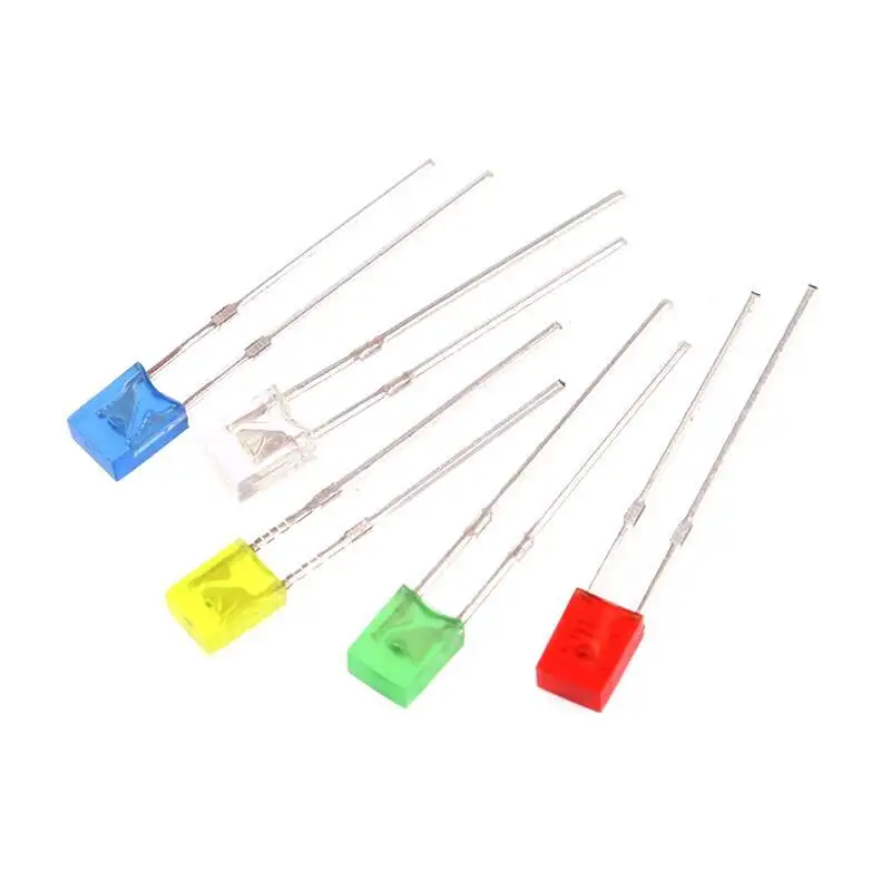 20 Stück Quadratische Leuchtdiode 2X3x4mm Weiß Blau Rot Grün Gelb LED-Licht 2*3*4 Direktanschluss Hohe Helligkeit – Detail 1