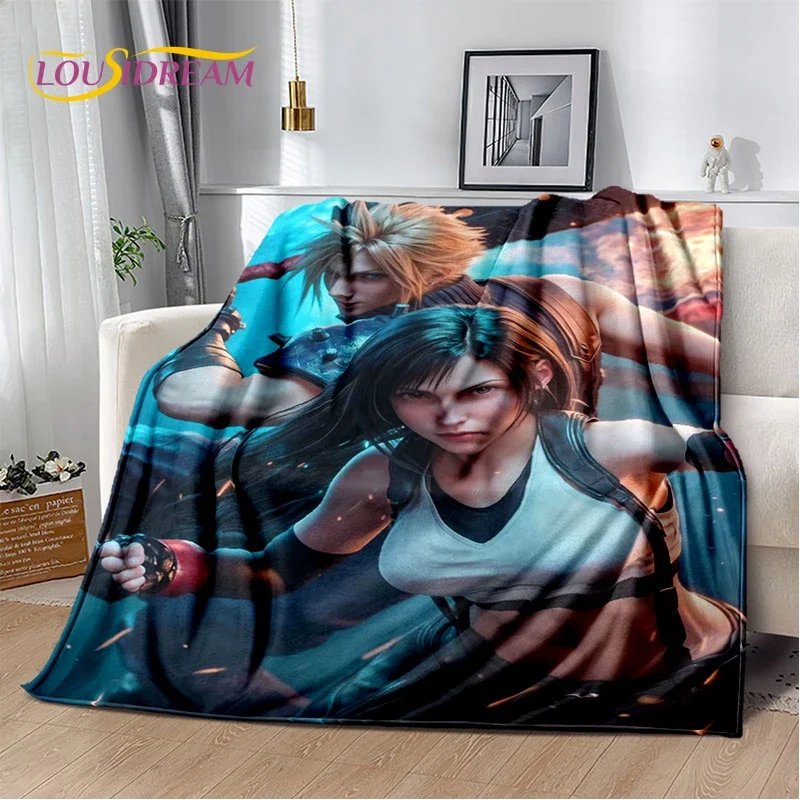 New Style Cloud Tifa Aerith Final Fantasy Games Sephiroth Blanket,Soft Throw Blanket for Home Bedroom Bed Sofa Cover Kids