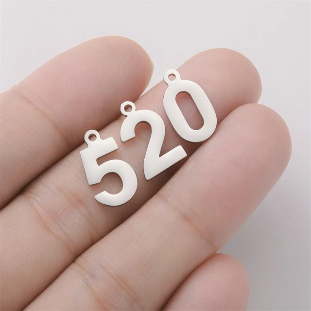 My Shape 10pcs Number 51 75 Charms Stainless Steel Pendants for Bracelet Necklace DIY Jewelry Making Accessories Wholesale Gifts AliExpress