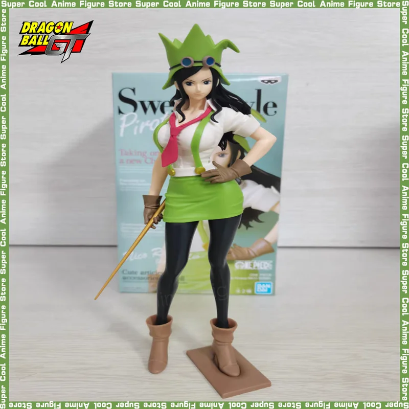 One Piece Sweet Style Nico robin Anime Figure Action Green Uniform Constume Girl Model Pvc Figurine Decoration Collection Gift