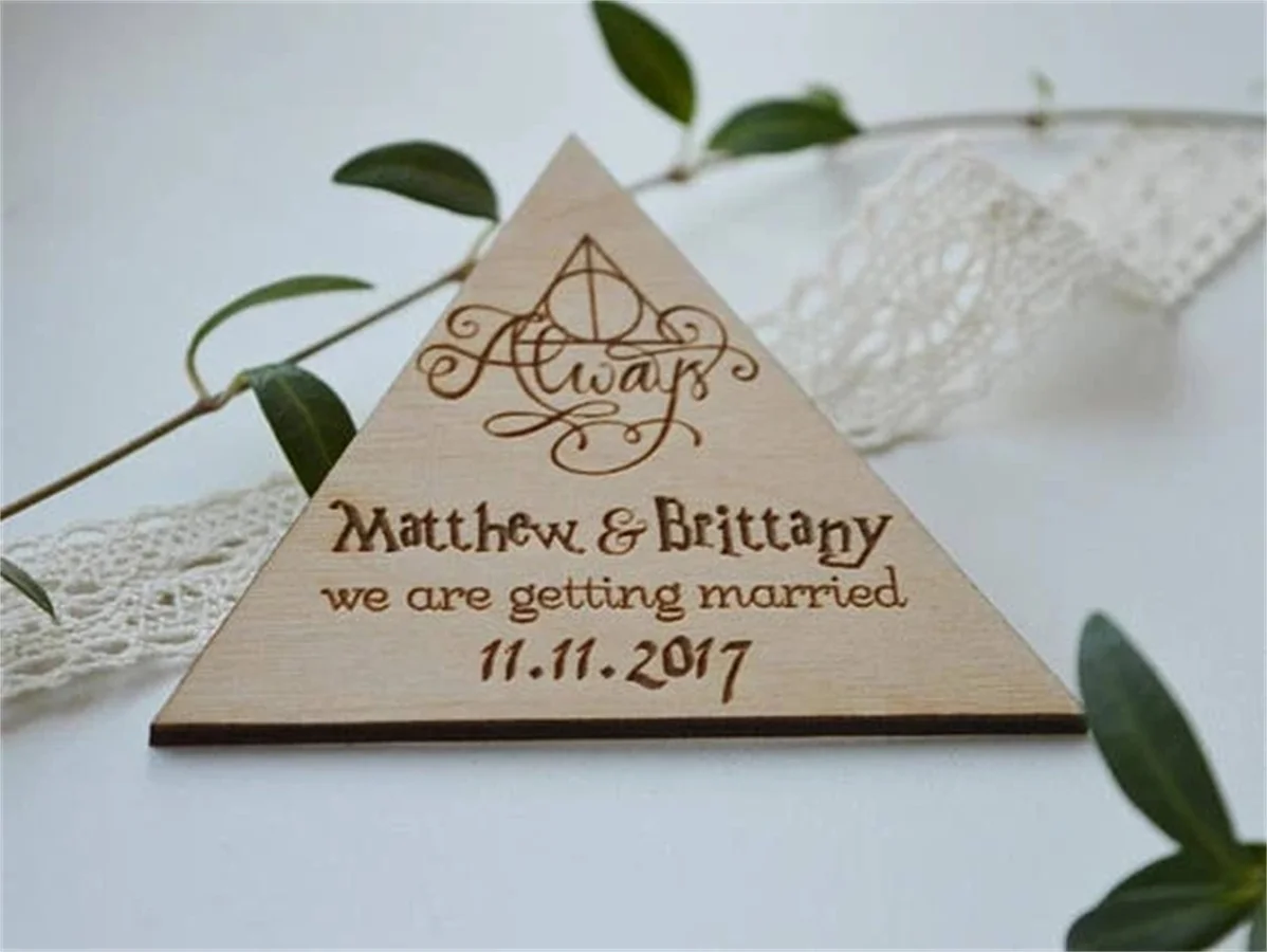 Personalized Magic Always Wedding Wooden Save The Date Magnets Engagement Party Favors Company Gifts Invitation Inserts