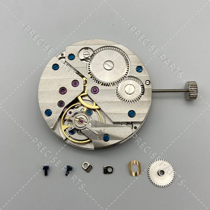 Men's watch ETA 6497 Handwind 17 Gemstone Case Fitting Repair New Seagull ST3600 Mechanical Movement ST36