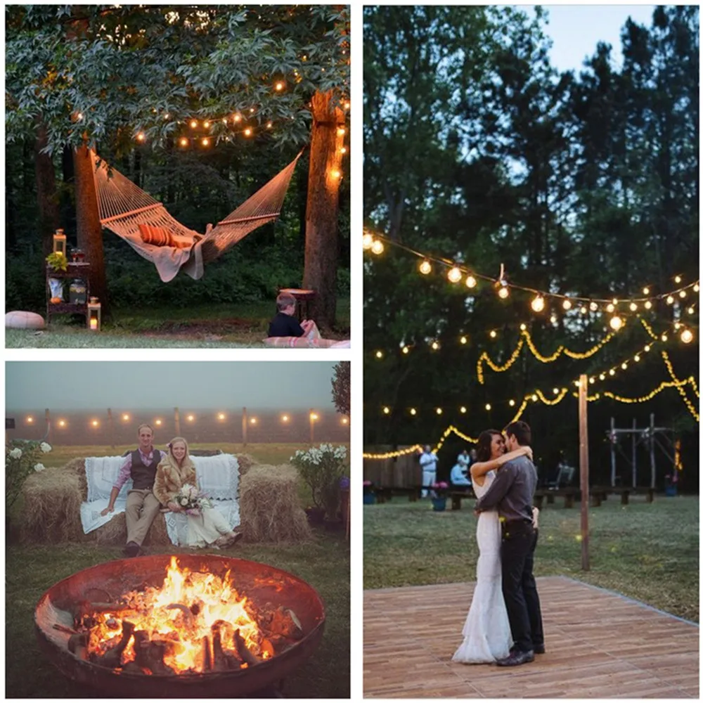 LED String Light Outdoor IP65 Designed for Garden Party Square Xmas Tree Home Holiday Wedding Decor